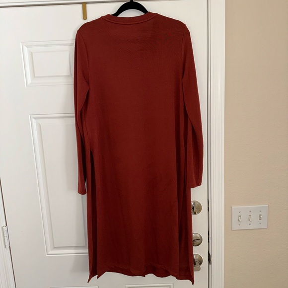 G by Giuliana Multi Slit Burnt Red Orange Dress Shirt size M - Picture 3 of 8